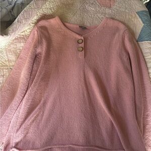 J. Jill Soft Pink Textured Sweater A0011